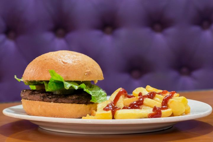 Ribs Factory burger and fries